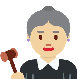 Woman Judge: Medium-Light Skin Tone — Twitter