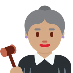 Woman Judge: Medium Skin Tone — Twitter