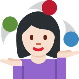 Woman Juggling: Light Skin Tone — Twitter