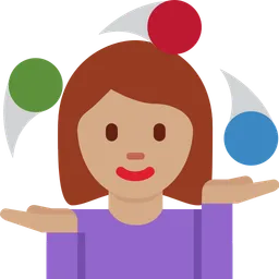 Woman Juggling: Medium Skin Tone — Twitter