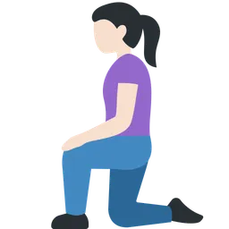 Woman Kneeling: Light Skin Tone — Twitter