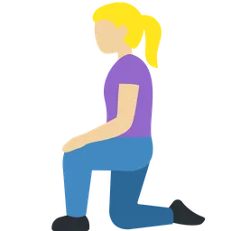 Woman Kneeling: Medium-Light Skin Tone — Twitter