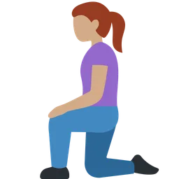 Woman Kneeling: Medium Skin Tone — Twitter