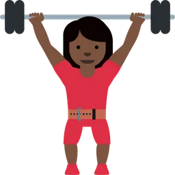 Woman Lifting Weights: Dark Skin Tone — Twitter