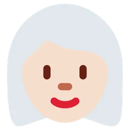 여성: 밝은 피부 톤, 흰 머리 — Twitter