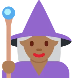 Woman Mage: Medium-Dark Skin Tone — Twitter