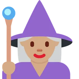 Woman Mage: Medium Skin Tone — Twitter
