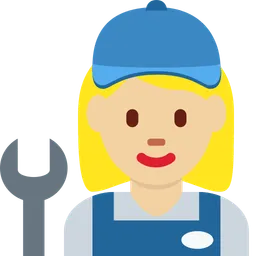 Woman Mechanic: Medium-Light Skin Tone — Twitter