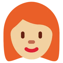 Woman: Medium-Light Skin Tone, Red Hair — Twitter