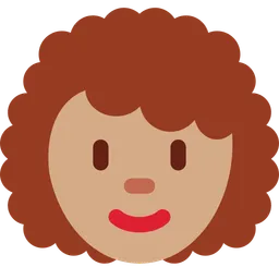 Woman: Medium Skin Tone, Curly Hair — Twitter