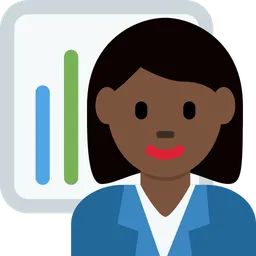 Woman Office Worker: Dark Skin Tone — Twitter