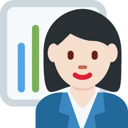 Woman Office Worker: Light Skin Tone — Twitter