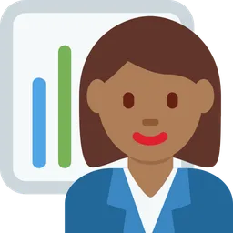 Woman Office Worker: Medium-Dark Skin Tone — Twitter