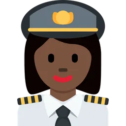 Woman Pilot: Dark Skin Tone — Twitter