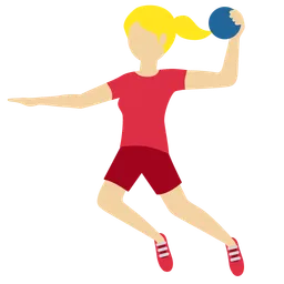 Woman Playing Handball: Medium-Light Skin Tone — Twitter