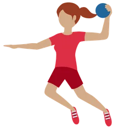 Woman Playing Handball: Medium Skin Tone — Twitter