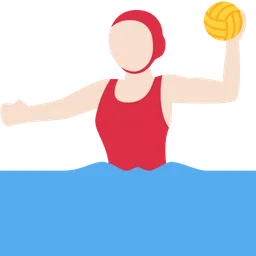 Woman Playing Water Polo: Light Skin Tone — Twitter