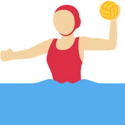 Woman Playing Water Polo: Medium-Light Skin Tone — Twitter