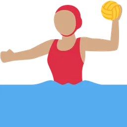 Woman Playing Water Polo: Medium Skin Tone — Twitter