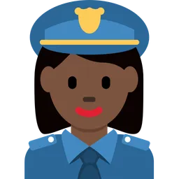 Woman Police Officer: Dark Skin Tone — Twitter