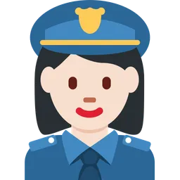 여성 경찰관: 밝은 피부 톤 — Twitter