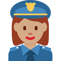 Woman Police Officer: Medium Skin Tone — Twitter
