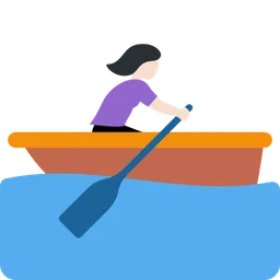 Woman Rowing Boat: Light Skin Tone — Twitter