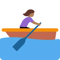 Woman Rowing Boat: Medium-Dark Skin Tone — Twitter