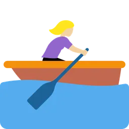 Woman Rowing Boat: Medium-Light Skin Tone — Twitter