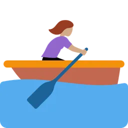Woman Rowing Boat: Medium Skin Tone — Twitter