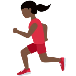 Woman Running: Dark Skin Tone — Twitter