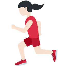 Woman Running: Light Skin Tone — Twitter