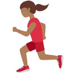 Woman Running: Medium-Dark Skin Tone — Twitter