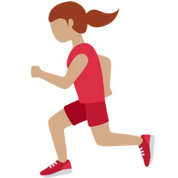 Woman Running: Medium Skin Tone — Twitter