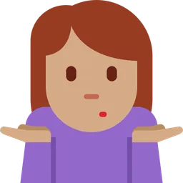 Woman Shrugging: Medium Skin Tone — Twitter