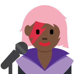 Woman Singer: Dark Skin Tone — Twitter