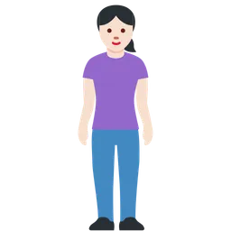 Woman Standing: Light Skin Tone — Twitter