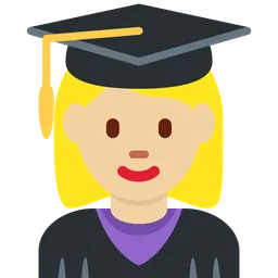 Woman Student: Medium-Light Skin Tone — Twitter