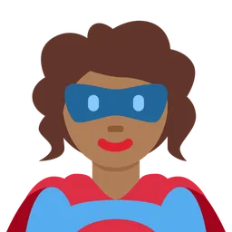 Woman Superhero: Medium-Dark Skin Tone — Twitter