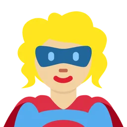 Woman Superhero: Medium-Light Skin Tone — Twitter