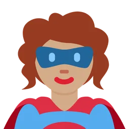 Woman Superhero: Medium Skin Tone — Twitter