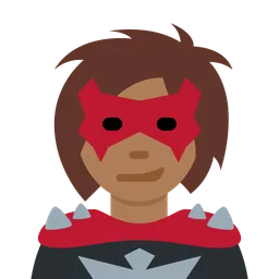 Woman Supervillain: Medium-Dark Skin Tone — Twitter