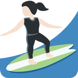 Woman Surfing: Light Skin Tone — Twitter