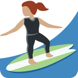 Woman Surfing: Medium Skin Tone — Twitter