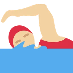 Woman Swimming: Medium-Light Skin Tone — Twitter