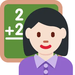 여자 교사: 밝은 피부 톤 — Twitter