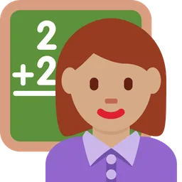Woman Teacher: Medium Skin Tone — Twitter