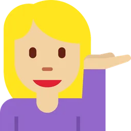 Woman Tipping Hand: Medium-Light Skin Tone — Twitter