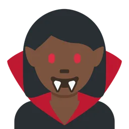 Woman Vampire: Dark Skin Tone — Twitter