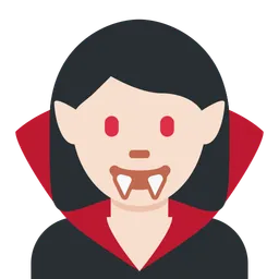 Woman Vampire: Light Skin Tone — Twitter